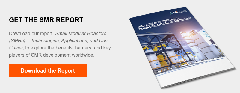 GET THE SMR REPORT   Download our report, Small Modular Reactors (SMRs) – Technologies, Applications, and Use Cases, to explore the benefits, barriers, and key players of SMR development worldwide.  