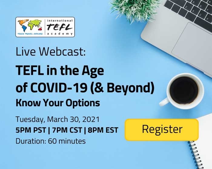 Join us for a live webcast about TEFL in Age of Coronavirus