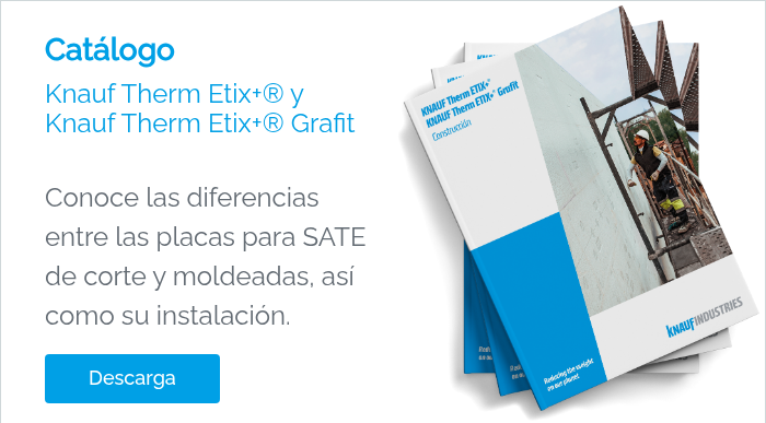 Catálogo Knauf Therm Etix+® y Knauf Therm Etix+® Grafit   Conoce las diferencias entre las placas para SATE de corte y moldeadas, así como su instalación.  