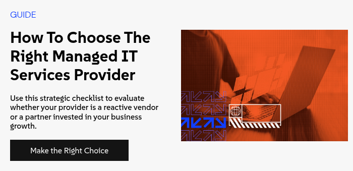 GUIDE &nbsp; How To Choose The Right Managed IT Services Provider &nbsp; Use this strategic checklist to evaluate whether your provider is a reactive vendor or a partner invested in your business growth. &nbsp;