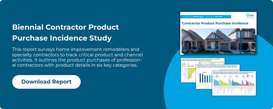 Biennial Contractor Product Purchase Incidence Study