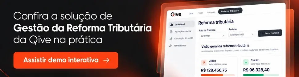 Imagem clic&aacute;vel para direcionar o usu&aacute;rio &agrave; demonstra&ccedil;&atilde;o interativa da solu&ccedil;&atilde;o de Gest&atilde;o da Reforma Tribut&aacute;ria, da Qive.