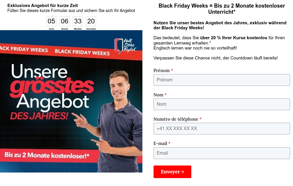 Exklusives Angebot für kurze Zeit Füllen Sie dieses kurze Formular aus und sichern Sie sich Ihr Angebot