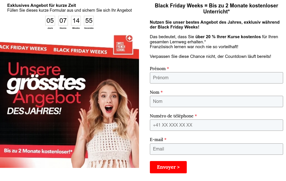 Exklusives Angebot für kurze Zeit Füllen Sie dieses kurze Formular aus und sichern Sie sich Ihr Angebot