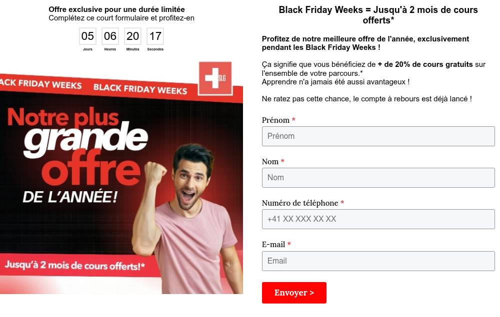 Offre exclusive pour une durée limitée Complétez ce court formulaire et profitez-en