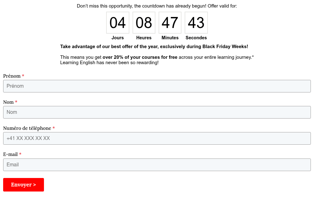 Don’t miss this opportunity, the countdown has already begun!