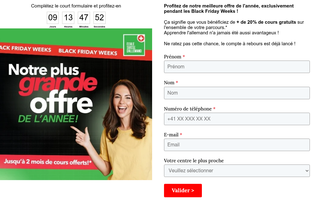 Complétez ce court formulaire et profitez-en