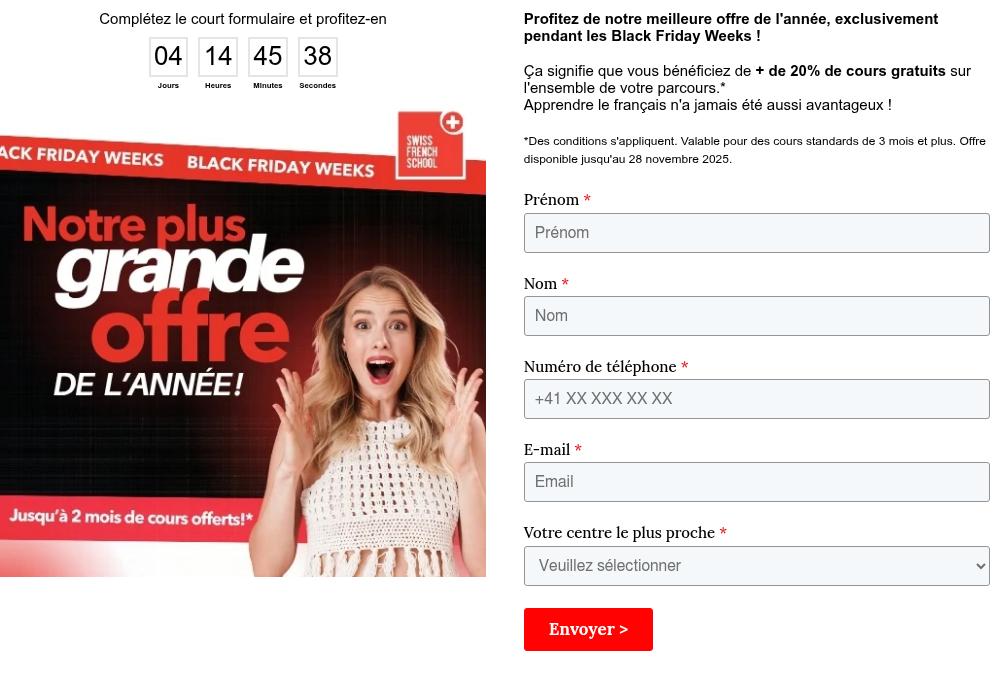 Complétez le court formulaire et profitez-en