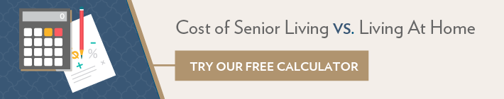 Cost of Senior Living vs. Living at home 
