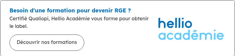 Besoin d'une formation pour devenir RGE ? Certifié Qualiopi, Hellio Académie vous forme pour obtenir le label.