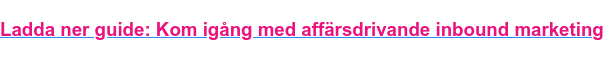 Ladda ner guide: Kom igång med affärsdrivande inbound marketing
