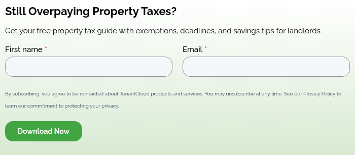 Still Overpaying Property Taxes?    Get your free property tax guide with exemptions, deadlines, and savings tips for landlords