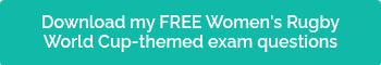 Download my FREE Women's Rugby World Cup-themed exam questions