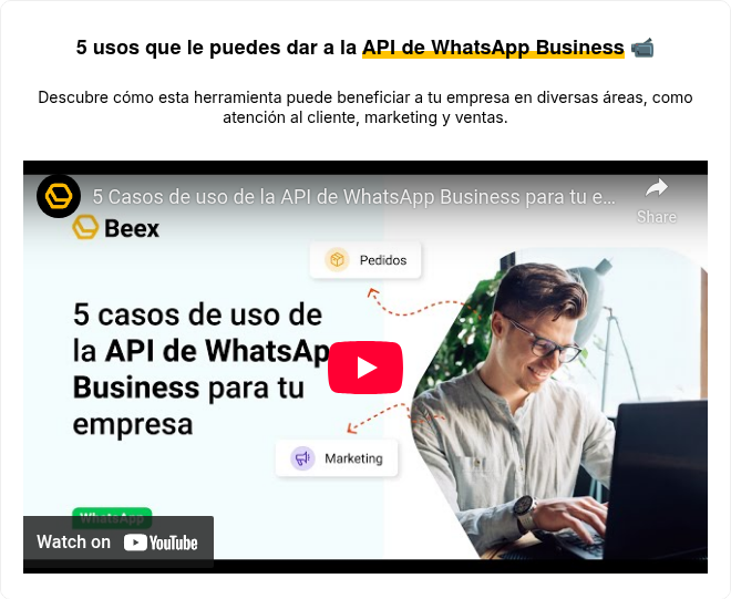5 usos que le puedes dar a la API de WhatsApp Business ��