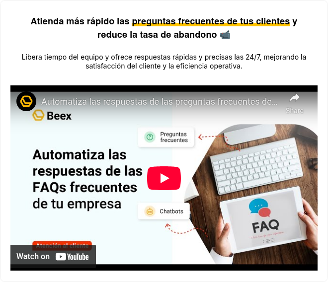 Atienda más rápido las preguntas frecuentes de tus clientes y reduce la tasa de abandono ��