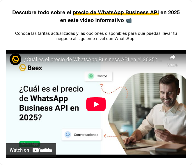 Descubre todo sobre el precio de WhatsApp Business API en 2025 en este video informativo ��