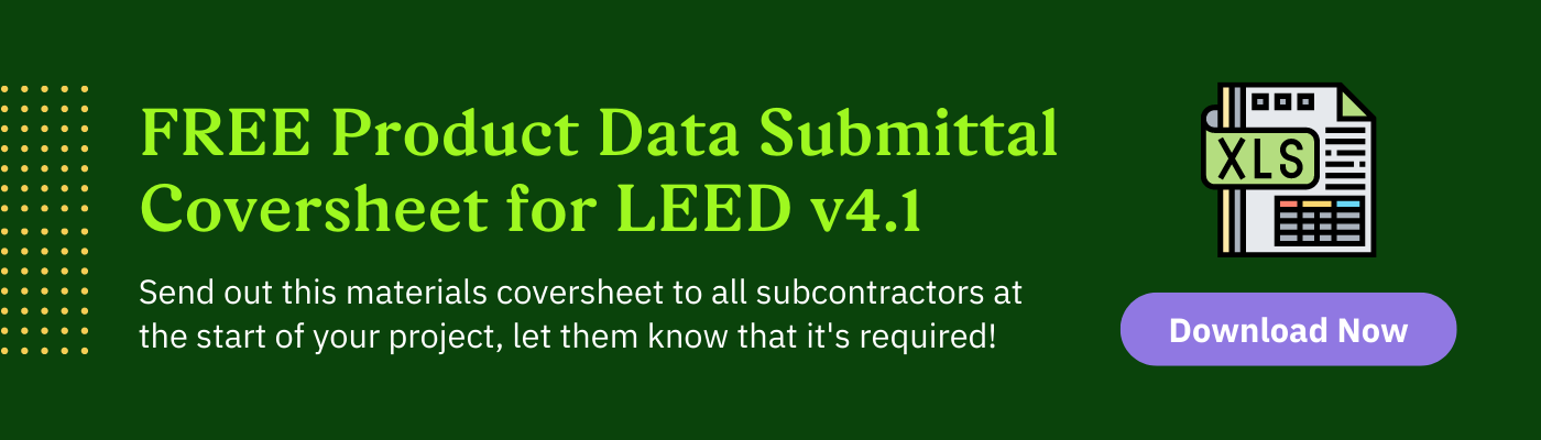 Download your free LEED v4 materials coversheet