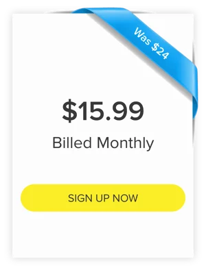 Promo Price $15.99 Billed Monthly