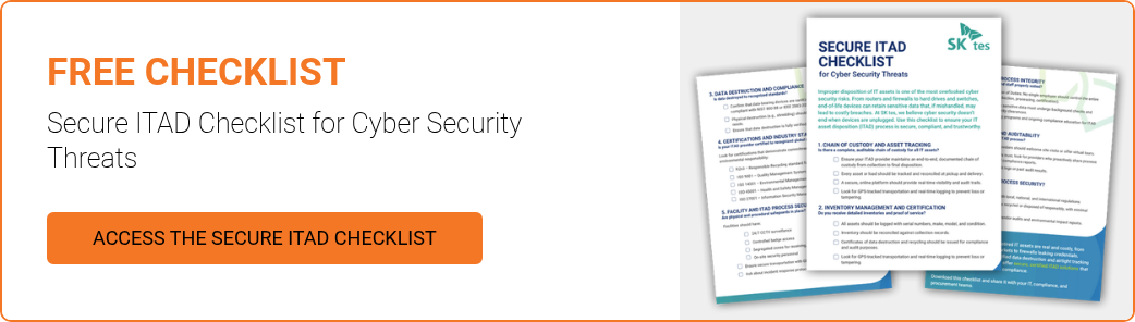 FREE CHECKLIST Secure ITAD Checklist for Cyber Security Threats