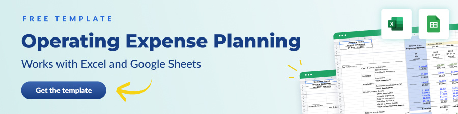 Download the free template on operating expense planning