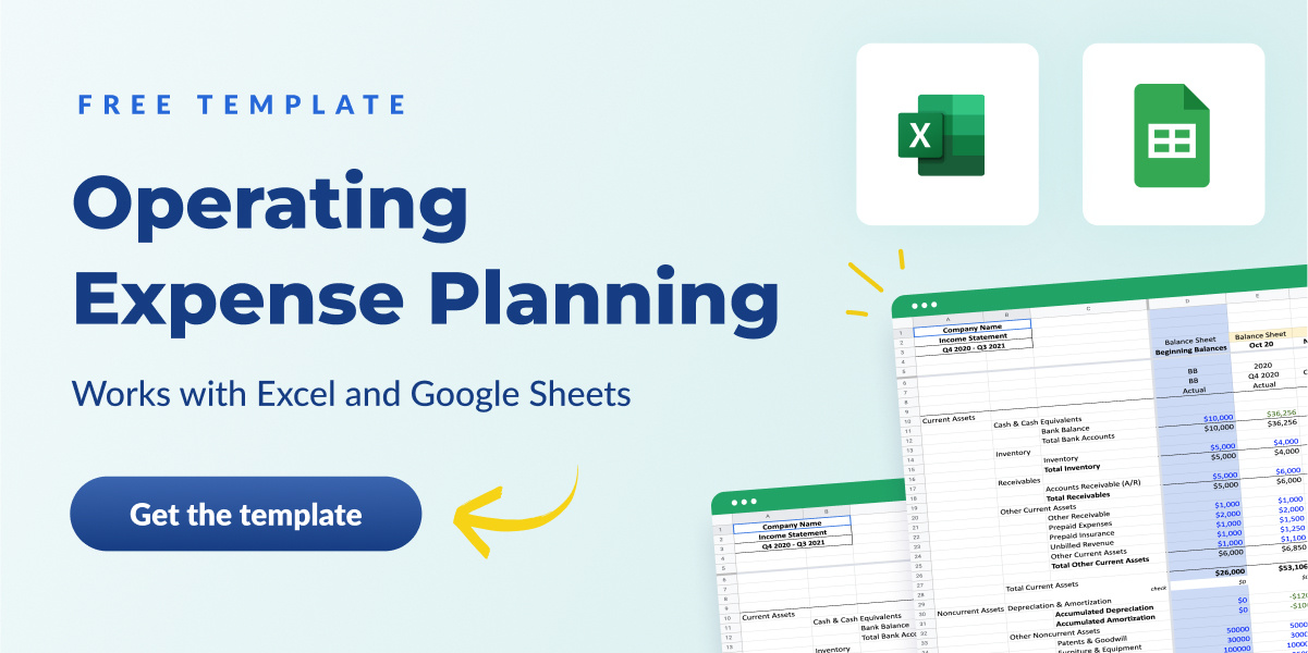 Download the free template on operating expense planning