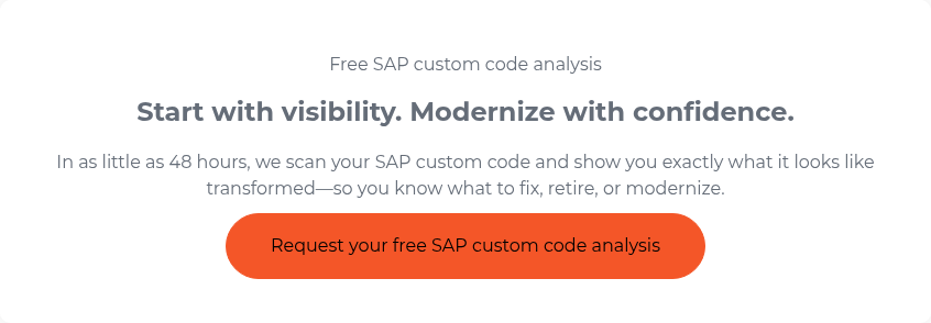 Free SAP custom code analysis