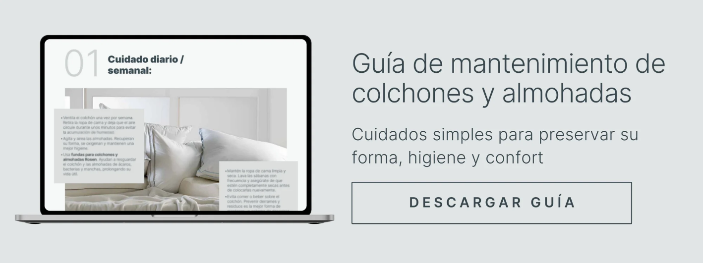 Guía de mantenimiento de colchones y almohadas