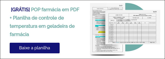  [GRÁTIS] POP farmácia em PDF + Planilha de controle de temperatura em geladeira de farmácia  