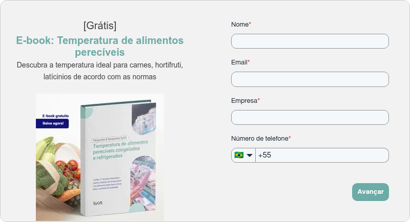 [Grátis] E-book: Temperatura de alimentos perecíveis Descubra a temperatura ideal para carnes, hortifruti, latícinios de acordo com as normas  