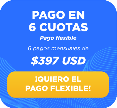 Pago en 6 cuotas de $397 USD
