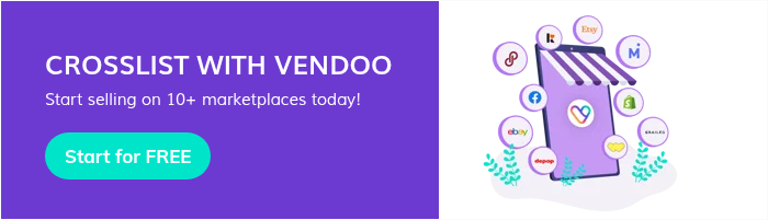 CROSSLIST WITH VENDOO Start selling on 10+ marketplaces today! &nbsp;