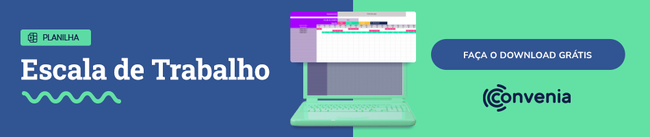 Banner da planilha da Convenia para acompanhamento de Escalas de Trabalho
