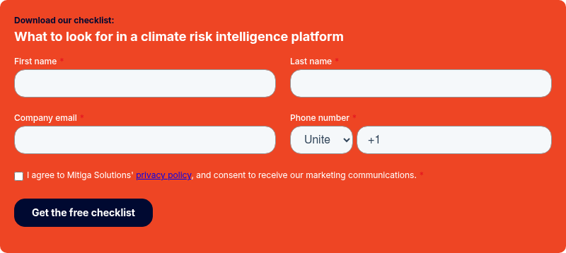 Download our checklist: What to look for in a climate risk intelligence platform 