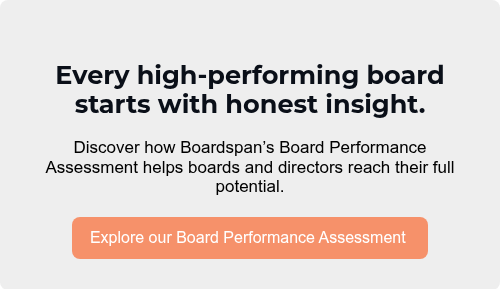 Every high-performing board starts with honest insight.   Discover how Boardspan’s Board Performance Assessment helps boards and directors reach their full potential.