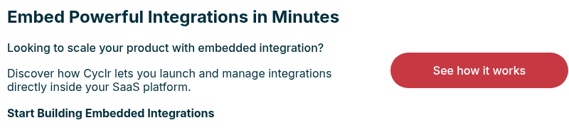 Embed Powerful Integrations in Minutes