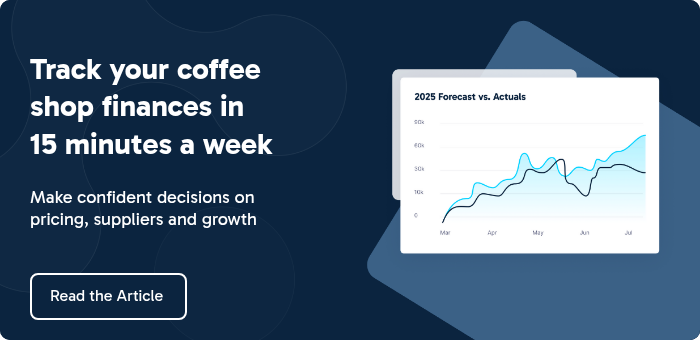 Track your coffee shop finances in 15 minutes a week   Make confident decisions on pricing, suppliers and growth    