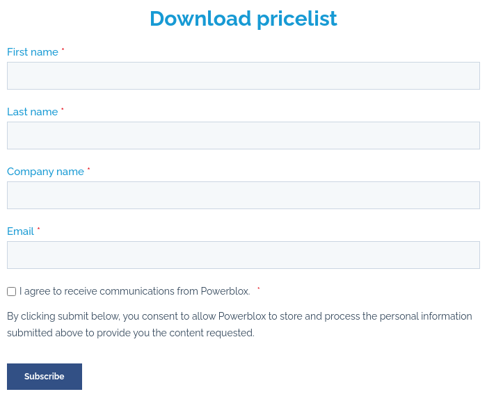 Download pricelist