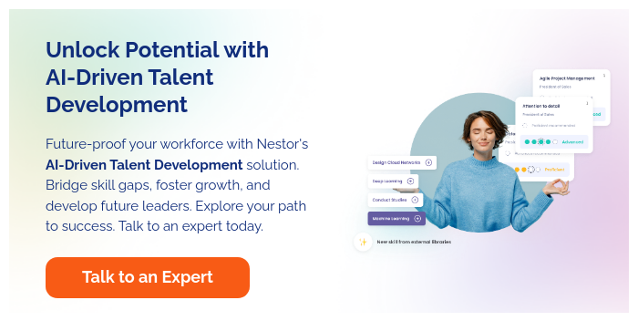   Unlock Potential with AI-Driven Talent Development     Future-proof your workforce with Nestor's AI-Driven Talent Development solution. Bridge skill gaps, foster growth, and develop future leaders. Explore your path to success. Talk to an expert today.  
